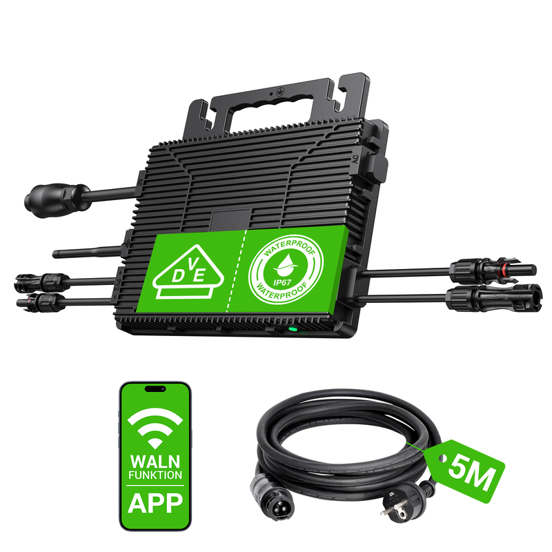 Lionshee LS-800Mi Micro Inverter 800W Con Efficienza Fino Al 96% 2 MPPT Individuali Per Massima Produzione Energetica