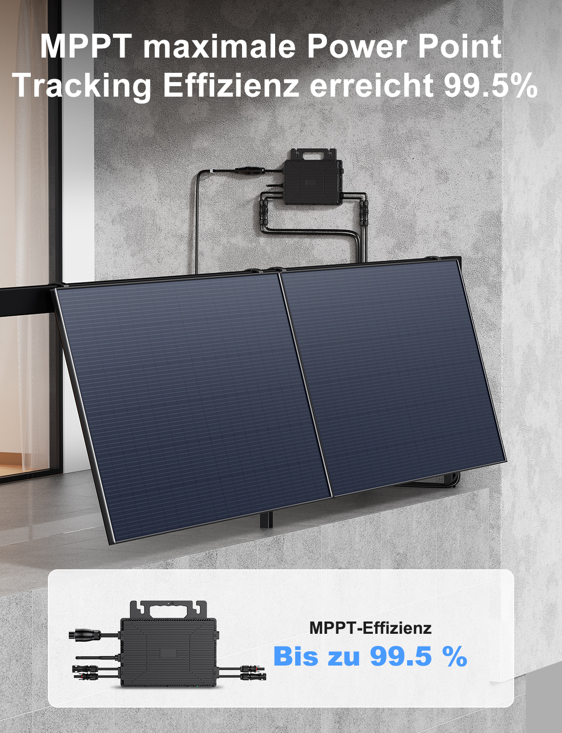 Lionshee LS-800Mi Micro Inverter 800W Con Efficienza Fino Al 96% 2 MPPT Individuali Per Massima Produzione Energetica