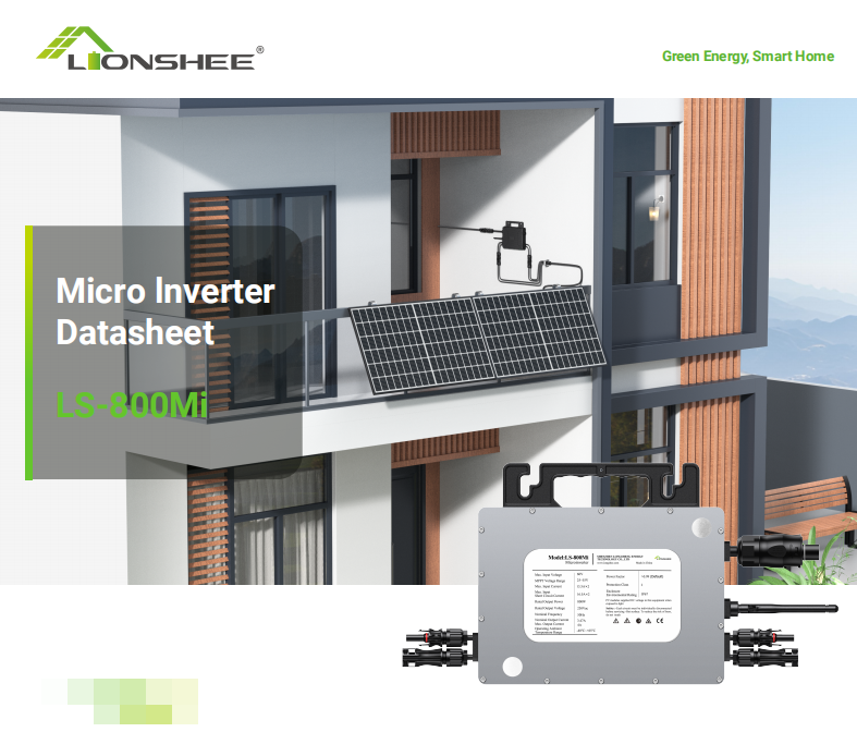 Microinverter da 800 W per sistema solare da balcone con 2 MPPT e funzione APP WiFi